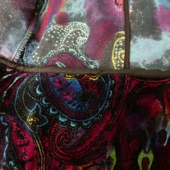 Chico's Jacket Womens Red Paisley Open Front Long Sleeve Blazer Ladies Size 2/M - Picture 6 of 8